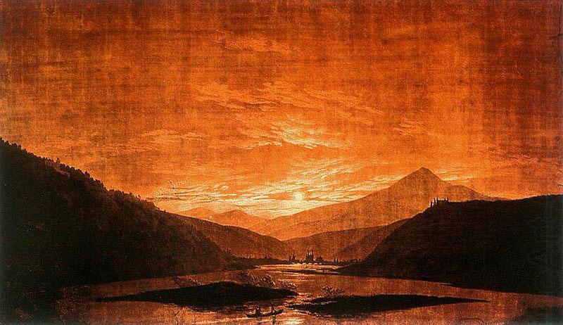 Mountainous River Landscape, Caspar David Friedrich